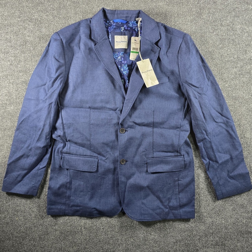 Tommy Bahama Latigo Beach Linen Blazer Men's Large Navy NWT $350 MSRP